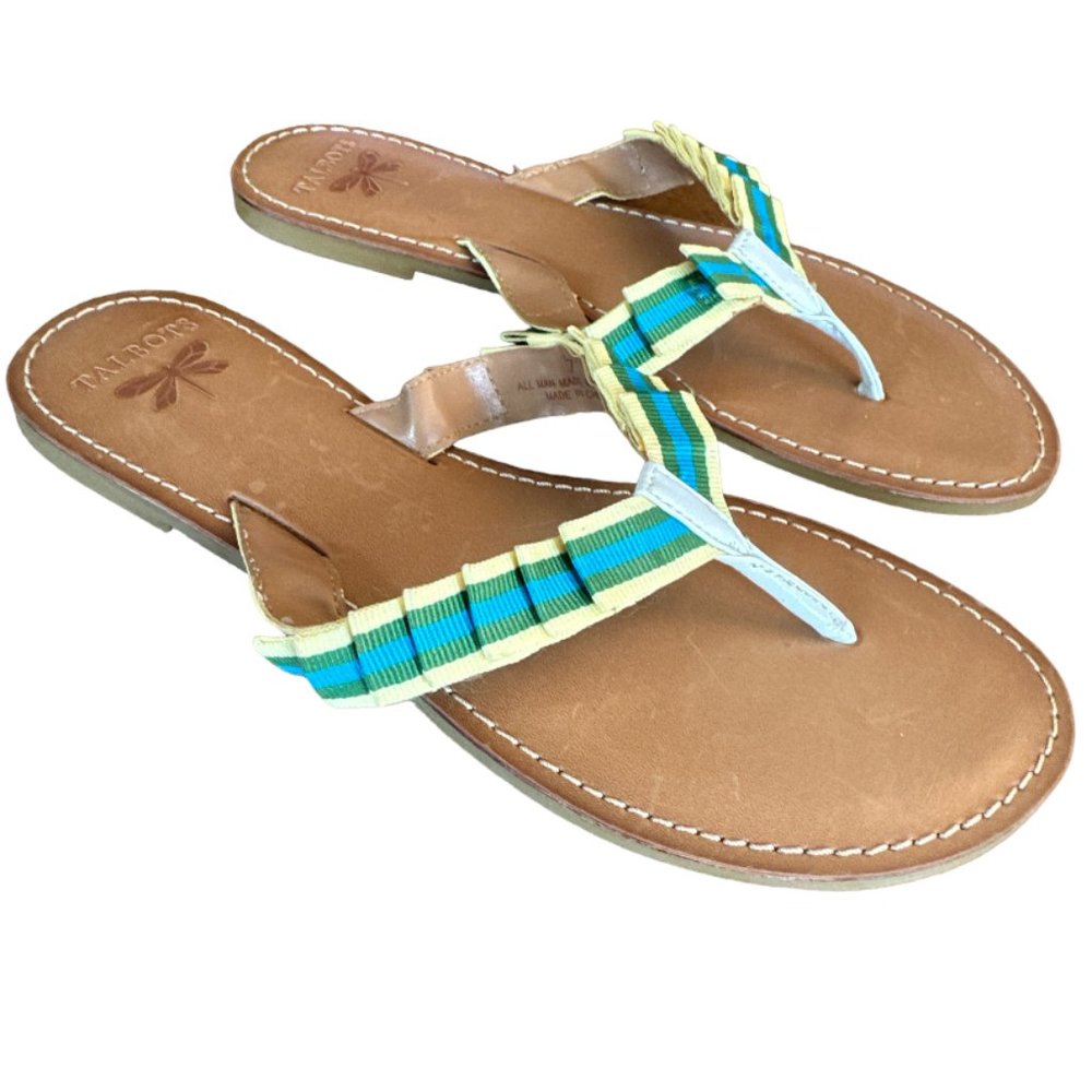 Talbots Grosgrain Ribbon Bow Flip Flop Sandals Size 7